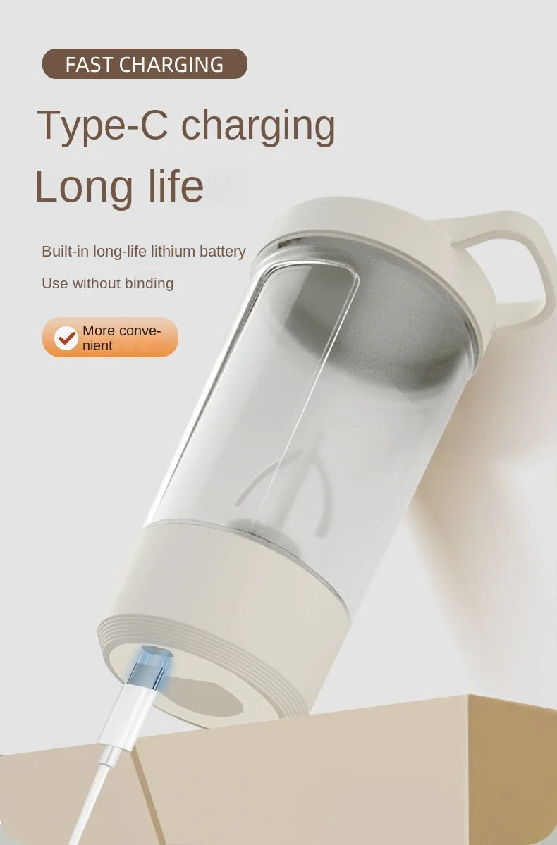 Portable USB Electric Blender – Rechargeable Protein Shaker Cup